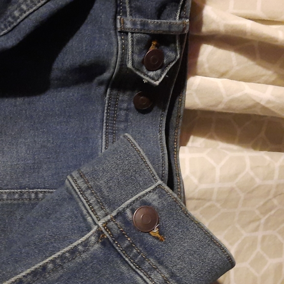 Plus Size 4X Sonoma Goods For Life Button Front Denim Blue Jean Jacket - Picture 3 of 6